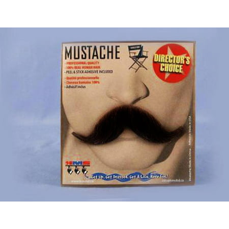 Old Western Cowboy Black Real Human Hair Adult Costume Moustache