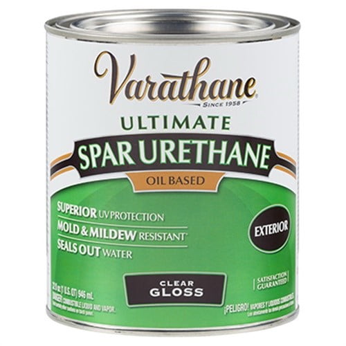 Varathane Gloss Clear Low VOC Exterior Spar Urethane, 1 Qt. 242180H
