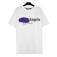 thumbnail image 1 of Comercio exterior pa angel marca de moda árbol de coco llama letra logo graffiti flujo pintura Camiseta de manga corta ropa de pareja2197# blanco morado, 1 of 2