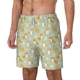 thumbnail image 2 of Uemuo Dog And Flower Pattern Mens Swim Trunks Quick Dry Board Shorts with Mesh Lining, Stretch Beach Shorts Quick Dry No-Chafing Board Shorts-3X-Large, 2 of 9