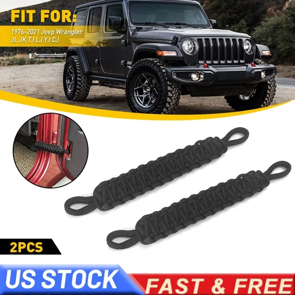 2X Car Door Limiting Straps Belt Set Accessories For Jeep Wrangler Jk/Yj/Tj/Jl