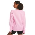thumbnail image 3 of Women's Champion Powerblend Fleece Classic Crew, Block Logo White S, 3 of 16