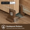 thumbnail image 3 of Guía de piso para puerta corrediza de clóset Grovers de 3 rodillos, color marrón, 3 of 4