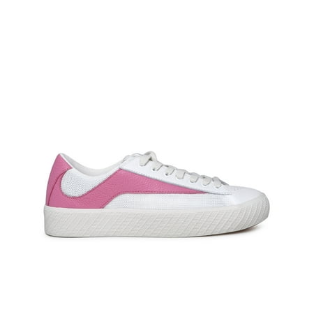

BY FAR WHITE AND PINK FABRIC RODINA SNEAKERS