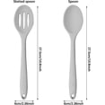 thumbnail image 4 of Cuchara de silicona, antiadherente, para cocina, para cocinar, apta para lavaplatos, utensilios de cocina antiadherentes, resistente al calor, cuchara de servir de silicona gris, sin BPA, 4 of 4