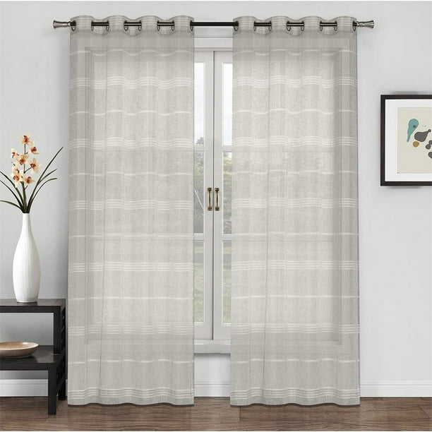 Shady Rest Summer Night Chenille Stripe, Do Semi Sheer Curtains Provide Privacy At Night