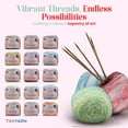 thumbnail image 5 of Royal Batik Ombre Yarn for Crocheting - Soft, Anti-Pilling Acrylic Yarn - Rainbow - 100g (3-Skein Pack) (3,830 yds) (10604), 5 of 7