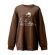 thumbnail image 4 of Pntutb moda mujer estampado o-cuello pulóver tops manga larga cómoda blusa sudadera Pntutb Pntutb-7864, 4 of 4