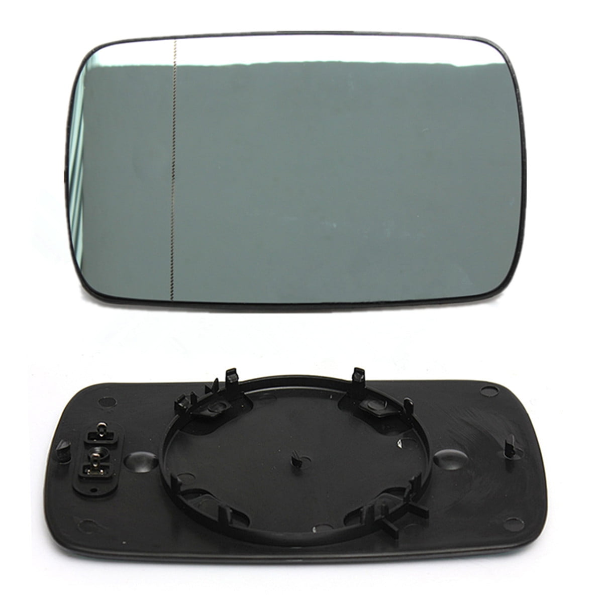 Left Driver Side Blue Heated Wing Door Mirror Glass Fit BMW E46