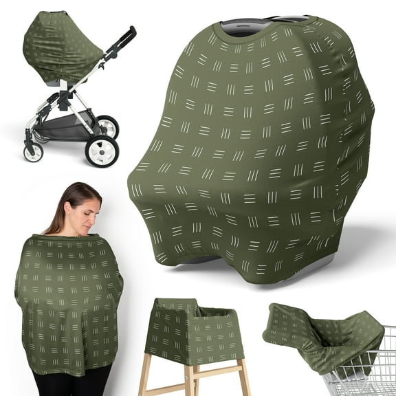 Sweet Jojo Designs Jungle Hatch Print Boy, Girl, Unisex/Gender Neutral Multi Use Baby Car Seat and Nursing Cover