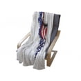 thumbnail image 3 of Sports Soft Flannel Fleece Throw Blanket, Stars and Stripes Patriot Baseball Celebration Holiday Flag Graphic, Cozy Plush for Indoor and Outdoor Use, 70" x 90", Purple White Red, by Ambesonne, 3 of 5