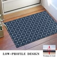 thumbnail image 3 of Navy Blue and White Geometric Pattern Door Rugs,Washable Non Slip Door Mats Indoor,Decorative Door Mats,Entry Mat Indoor for Entrance,Bedroom,Kitchen,Bathroom,16"x24", 3 of 6