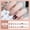 DZ106-K1 Flash Diamond Red Butterfly [Glue], variant on Explosive diamond-encrusted medium and long square armor, elegant and sweet French manicure patch 24 pieces, winter sweet nail piece