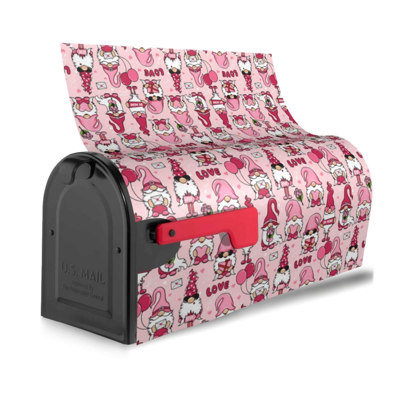 Logiee Garden Gnomes Print Post Letter Box Wrap Decor, Mailbox Cover Suitable for Standard Mailbox and Large Size Mailbox,Outdoor Yard Decoration-21x18 in