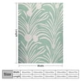 thumbnail image 4 of JEUXUS  Wave Leaves Ropical Colored Bstract Flower White Green Flannel Blanket Home Sleeping Blanket Decor Sofa Blanket, 4 of 6
