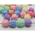 thumbnail image 2 of U8MO Craft DIY Mixed Pastel Color Acrylic 3D Carved Rose Flower Charm Beads 12mm 16mm-100pcs 14mm, 2 of 5