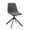 Grey, variant on LeisureMod Markley Modern Dining Chair – Leather Upholstered, 360° Swivel, Ergonomic Design, Powder-Coated Iron Legs – Ideal for Home, Kitchen, Restaurants, and Cafes in Black