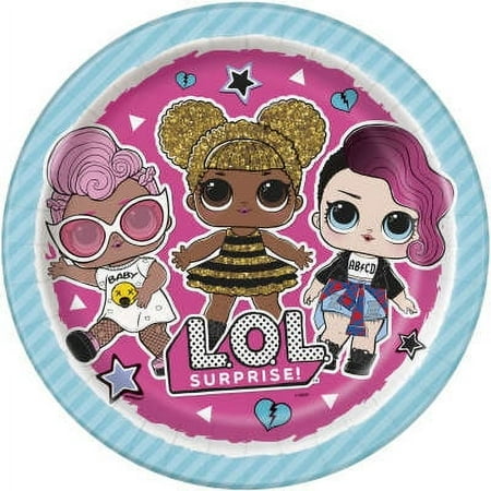 A Birthday Place Paper Plates - LOL Surprise Party, Pack of 8, 21.9 cm