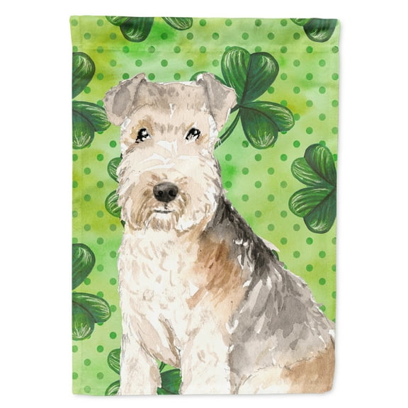 Carolines Treasures CK1799GF Shamrocks Lakeland Terrier Flag Garden Size  Small multicolor
