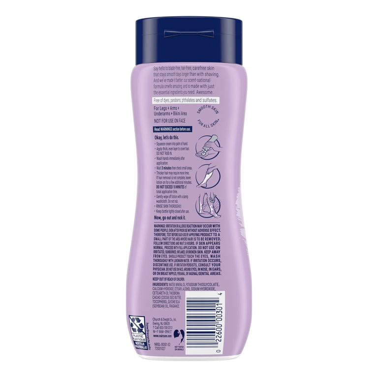 2 pack) Nair Body Cream, Hair Removal Cream with Rich Cocoa Butter