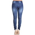 thumbnail image 4 of G-Style USA Women's Biker Style Zip Ripped Rider Jeans - RJL462 - Blue - 13, 4 of 4