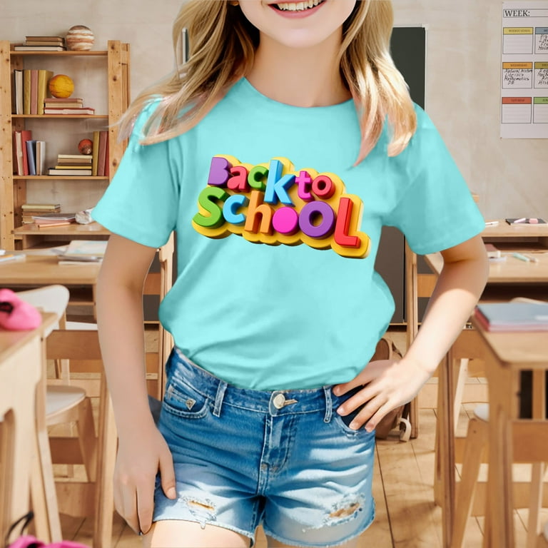 Papeey Back To School Outfits for Girls T Shirts Cute Tee Shirts Graphic Boys Back To School Clothes for Girls 14 16 Walmart
