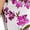 Ivory/Magenta Etched Floral, variant on Women's Petite Cotton Jersey Notch Neck Dress
