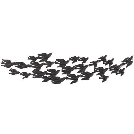 UPC 758647555222 product image for DecMode Black Metal Flying Flock Of Bird Wall Decor | upcitemdb.com