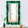 thumbnail image 2 of DESIGN ART Designart 'Relief Green Triangles' Modern Mirror - Vanity Printed Mirror 27.6 in. wide x 39.4 in. high, 2 of 4