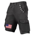 thumbnail image 3 of DIOAZUD Mens Patriotic Cargo Shorts American Flag Print Shorts with Multi Pockets Lightweight Outdoor Casual Wear, 3 of 7