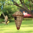 thumbnail image 5 of Jaula para pájaros de fondo redondo tejida con césped, para exteriores, para colgar en el árbol, simulación de jardín, decoración de jardín, jaula tejida con cuerda de césped., 5 of 5