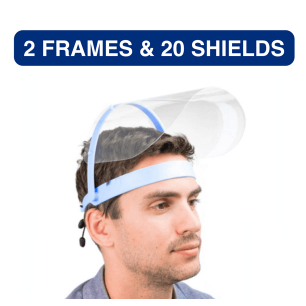 Safety Face Shield Mask 2 Pack 20 Shields Clear Flip Up Visor Anti Fog Protection Walmart Com Walmart Com