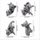 thumbnail image 3 of 4PC Animal pendants, cartoon dragons, hanging cups, hanging flower pots, resin ornaments, sculptures, garden home crafts, 3 of 5
