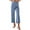 Light Blue, variant on Women's Wide Leg Jean Capris High Waisted Stretchy Straight Leg Jeans Buttoned Boyfriend Baggy Cropped Denim Pants with Pocket(Sky Blue,S)
