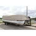 thumbnail image 3 of NEW BEIGE 24 FT VORTEX ULTRA 5 YEAR CANVAS PONTOON/DECK BOAT COVER, ELASTIC, STRAP SYSTEM, FITS 22'1" FT TO 24' LONG DECK AREA, UP TO 102" BEAM (FAST FREE SHIPPING - 1 TO 4 BUSINESS DAY DELIVERY), 3 of 5