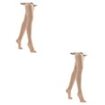 thumbnail image 3 of letairis Stay In Style With These High Knee Socks Any Outfit Made With Nylon And Spandex Over Knee High Sock Skin color S 2Set, 3 of 6