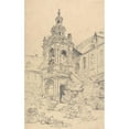 thumbnail image 2 of Henry Edridge 16x24 Black Ornate Framed Double Matted Museum Art Print Titled: The Porch of the Halle of the Skin Viewer Tour, Silence (1819), 2 of 5