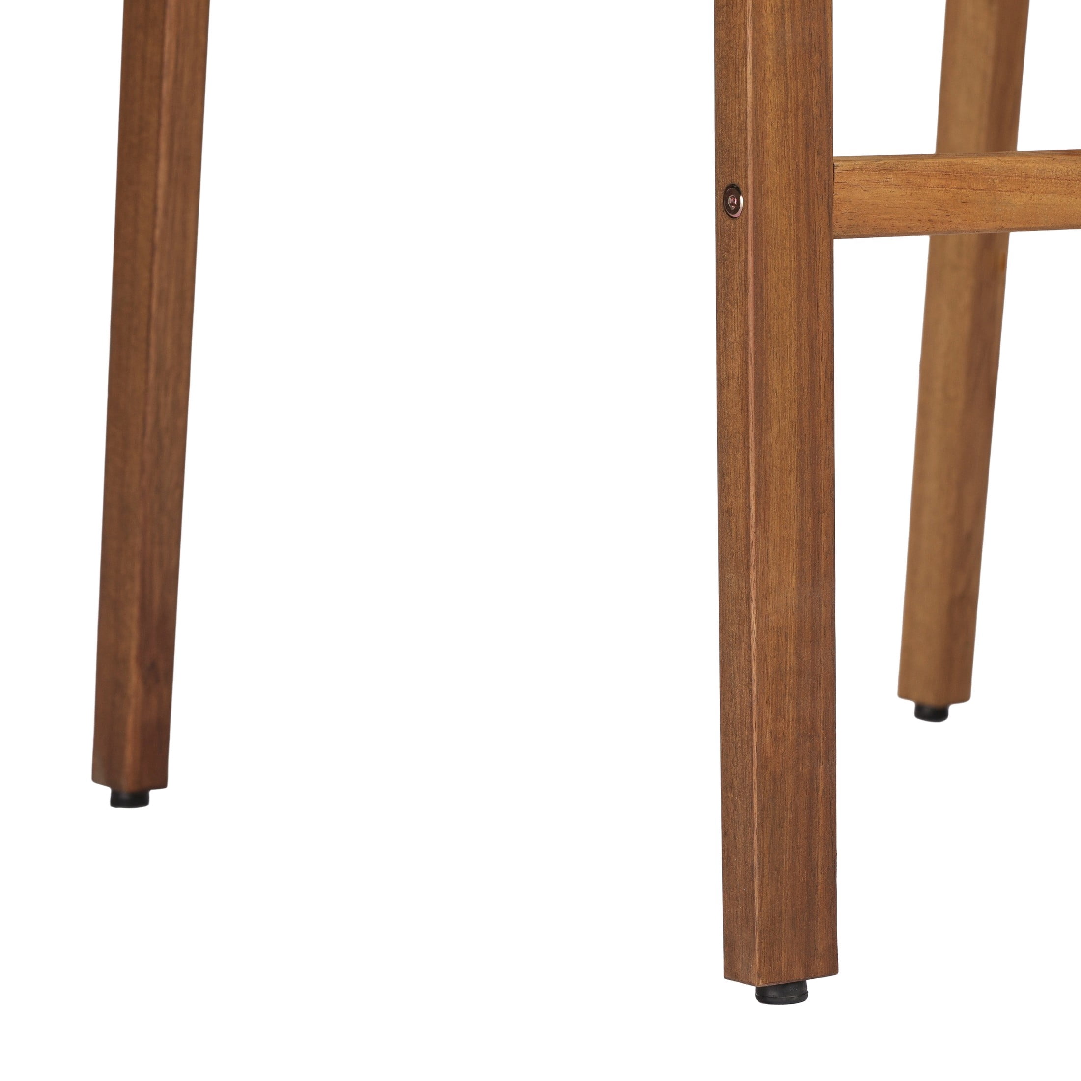 Christopher Knight Home 7-Piece Outdoor Dining Set, 67" Wood Table and Wicker Back Chairs, Natural Stained
