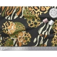 thumbnail image 2 of Soimoi Black Cotton Duck Fabric Leopard & Wild Animal Skin Printed Fabric 1 Yard 42 Inch Wide, 2 of 3