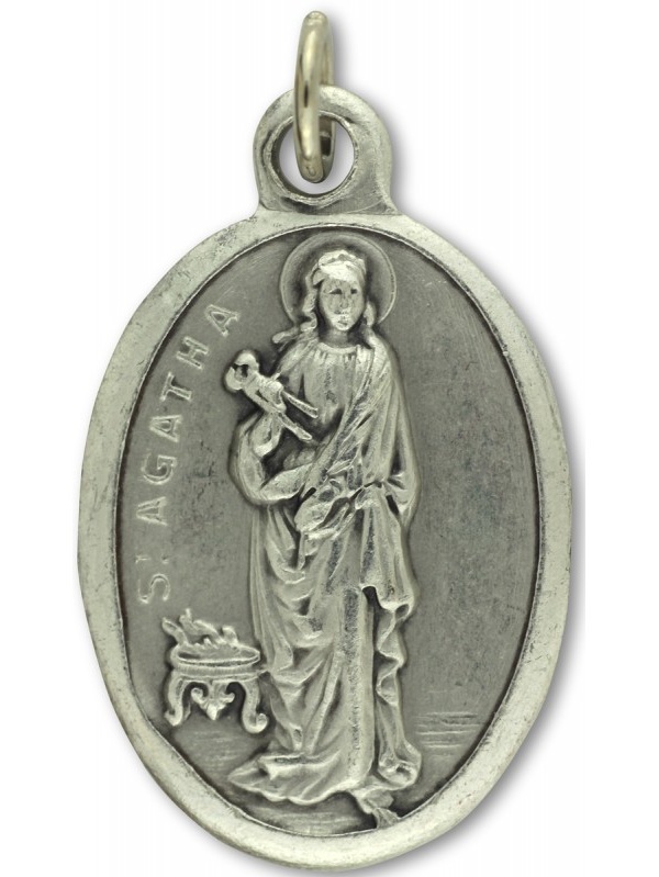 Lot of 5 Saint Agatha Medal Patron Saint Medal (Breast Cancer) 1