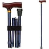 DMI Designer Folding Cane, Walking Cane, Foldable Cane for Men, Walking Cane for Women, Canes for Seniors, Adjustable Cane, Ergonomic Wood Handle Cane, Supports up to 250 Pounds, Blue Cyclone