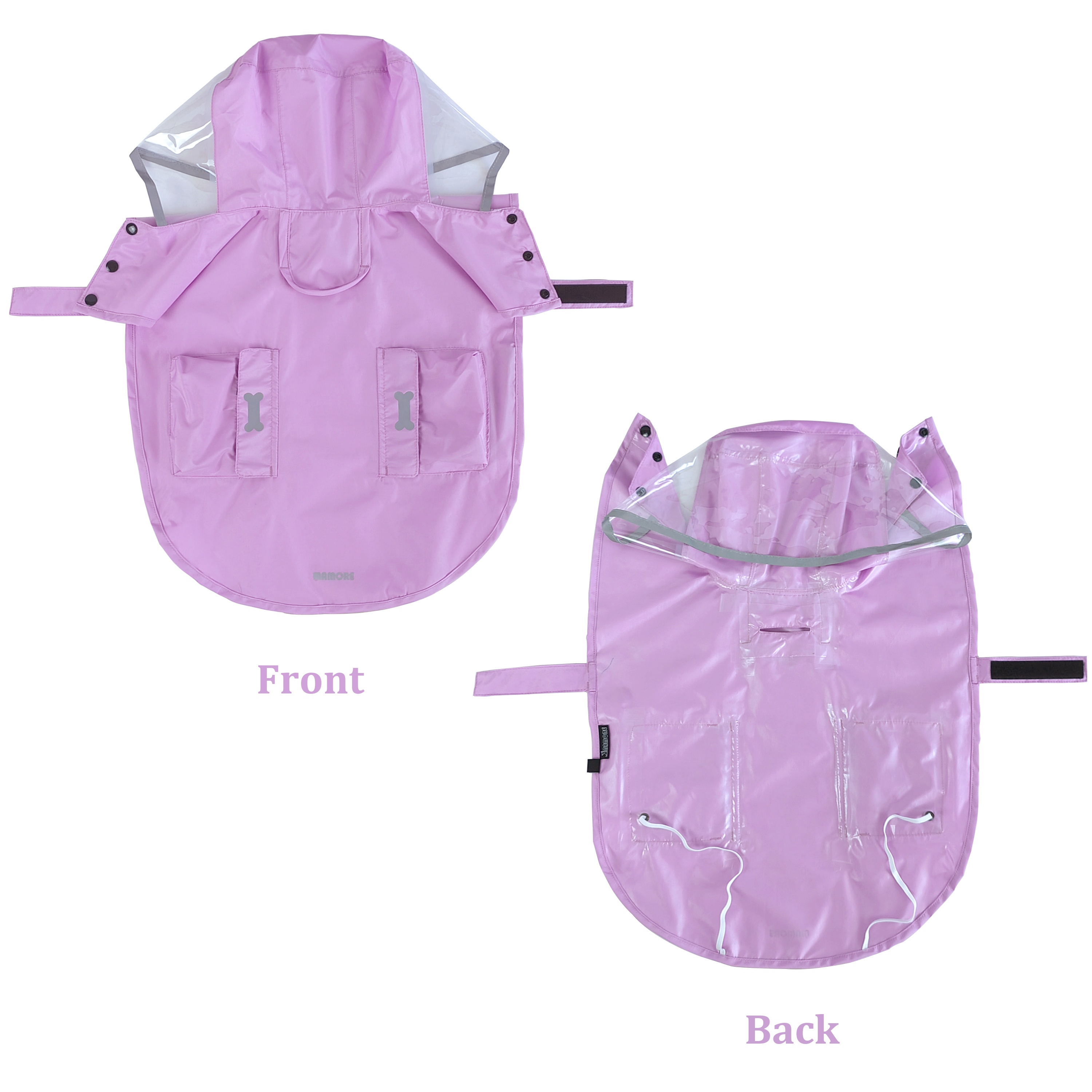 MAMORE Waterproof Dog Raincoat with Reflective Hood photo 6