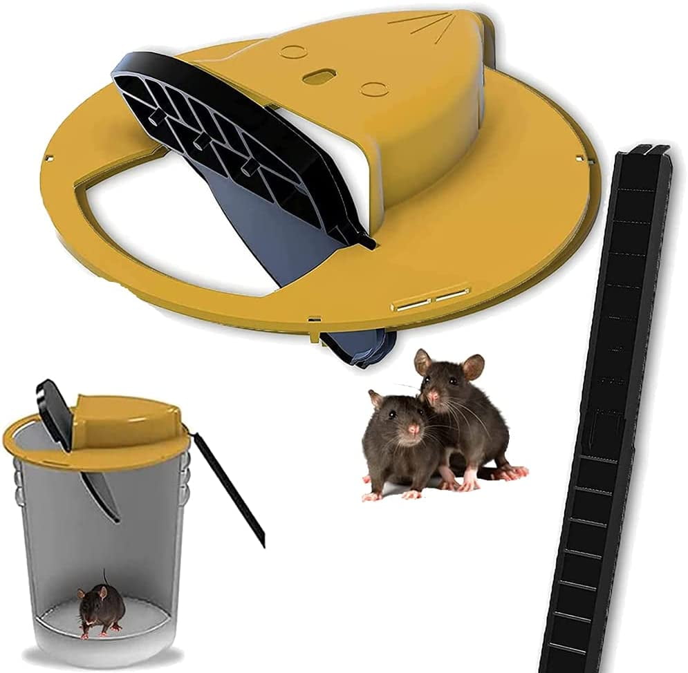 Reusable Flip N Slide Bucket Lid Mouse Trap Automatic Mouse Trap Rat Catcher CA