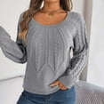 thumbnail image 5 of Chandail-Over Uni pour Femmes Manches Longues Décontracté Tricoté Doux Confortable Hiver Chaud Col Roulé, 5 of 5