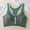 Mint Green, variant on Women's Zipper Front Sports Bras Wireless Post-Surgery Bra with Removable Cups for Yoga & Activewear Bra