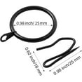 thumbnail image 2 of 1 in Metal Drapery Curtain Rings with Pin Hooks for Window Door Shower (Set of 40), 2 of 7