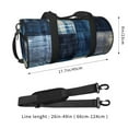 thumbnail image 4 of Japuie Indigo Patchwork Quilt Print Travel Duffle Bag,Gym Bag,Weekender Bag,Compartment Overnight Bag for Men Women,Carry On Weekender Bag for Airplane,Hospital Bags for Labor and Delivery, 4 of 6