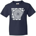 thumbnail image 3 of Inktastic Arkansas Silhouette Mandala Youth T-Shirt, 3 of 5