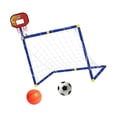 thumbnail image 3 of Aro de baloncesto y portería de fútbol shamjiam 2 en 1 rojo, 3 of 8