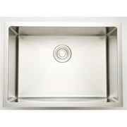 27 in. Rectangle CSA Approved 16 Gauge Chrome Laundry Sink, Stainless Steel Finish